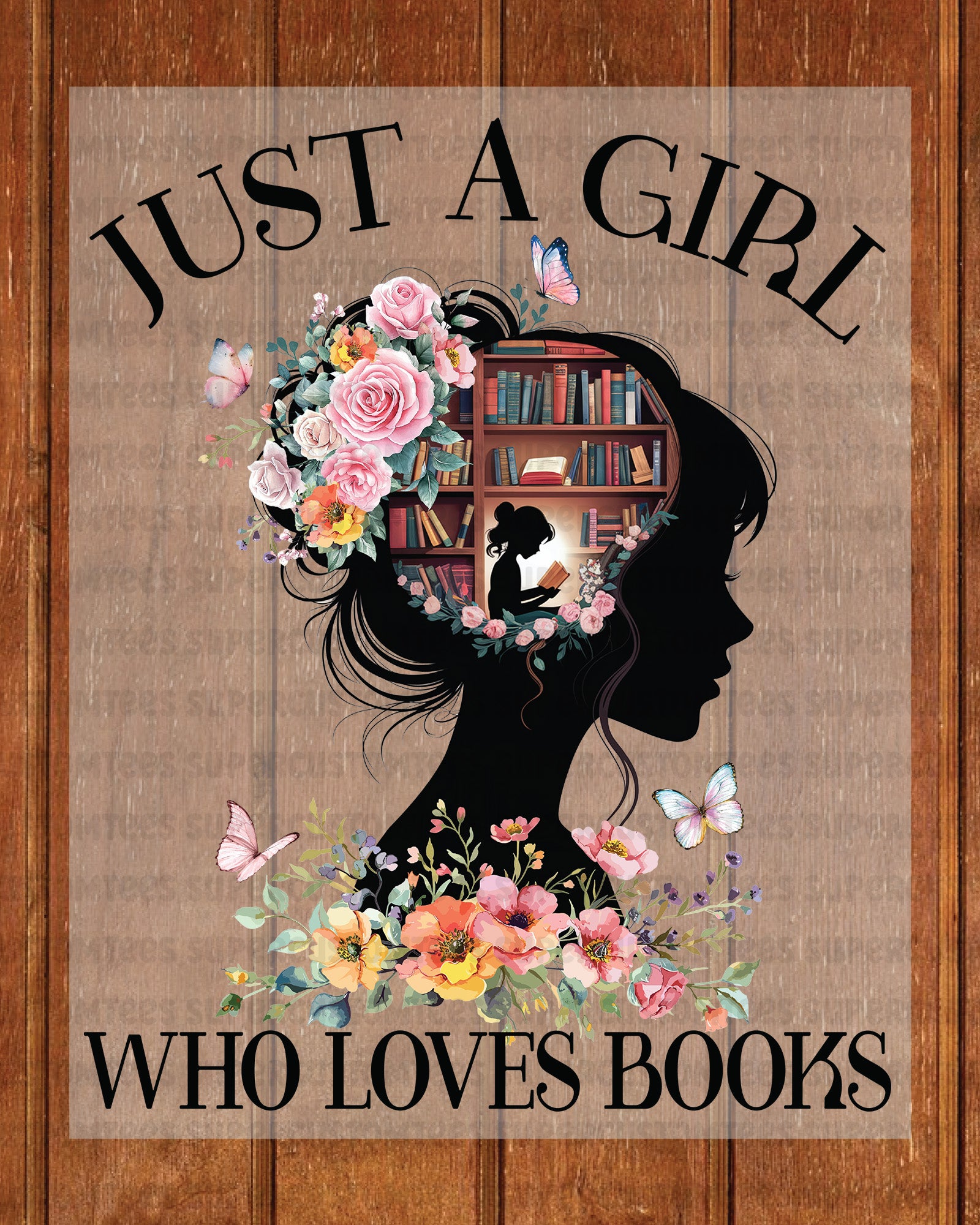 Just a Girl Who Love Book Heat Transfer for Shirt