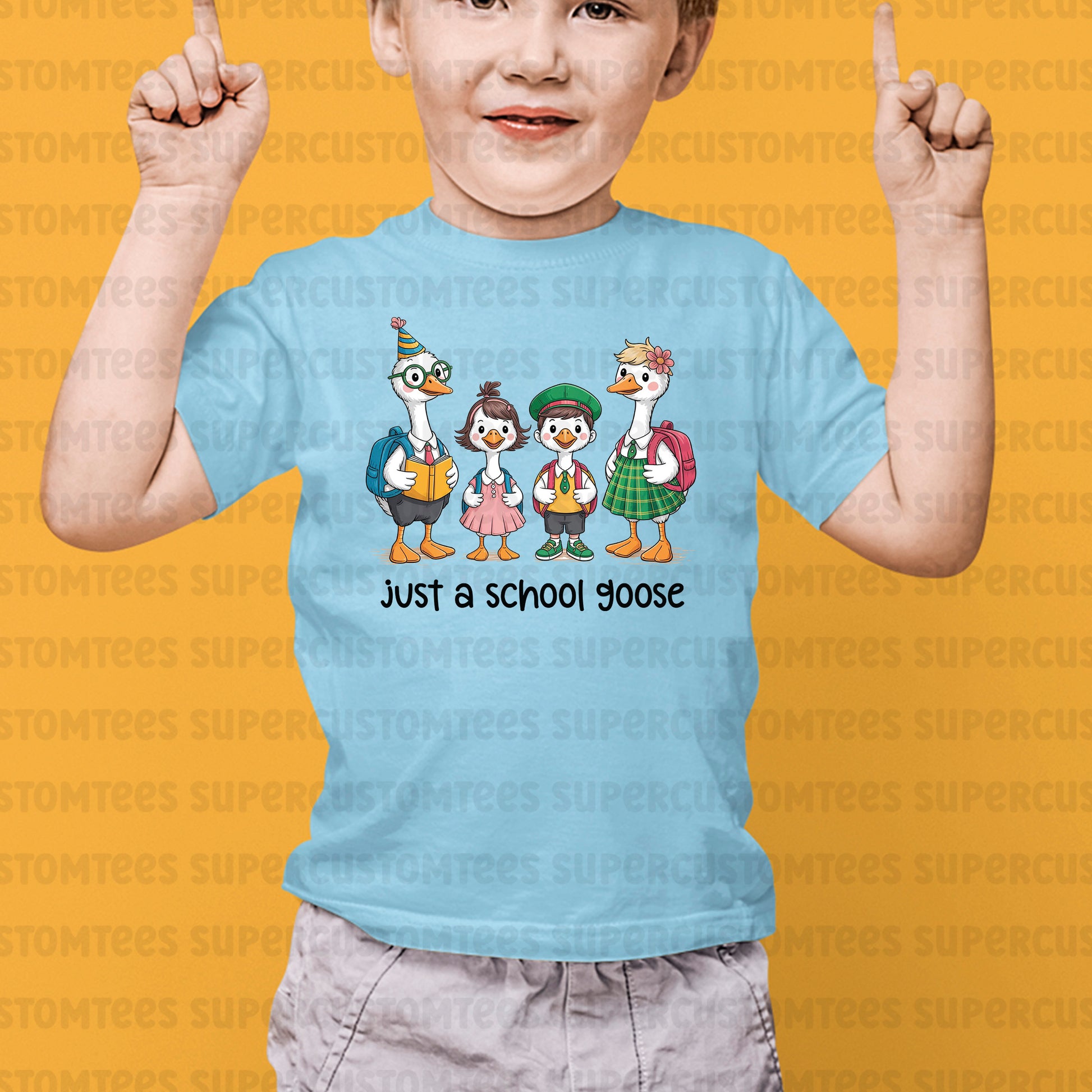 Just a School Goose DTF Transfer Ready to Press