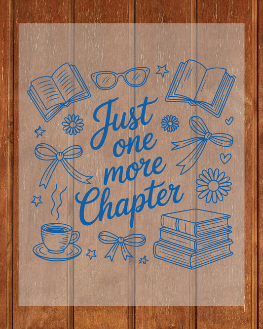 Just One More Chapter Book Club DTF Transfer