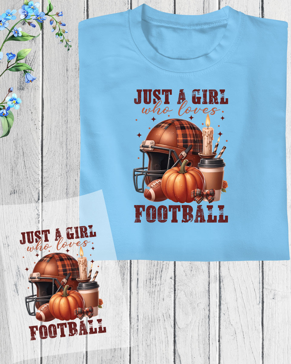Just a Girl Who Loves Football Boho DTF Transfer Film
