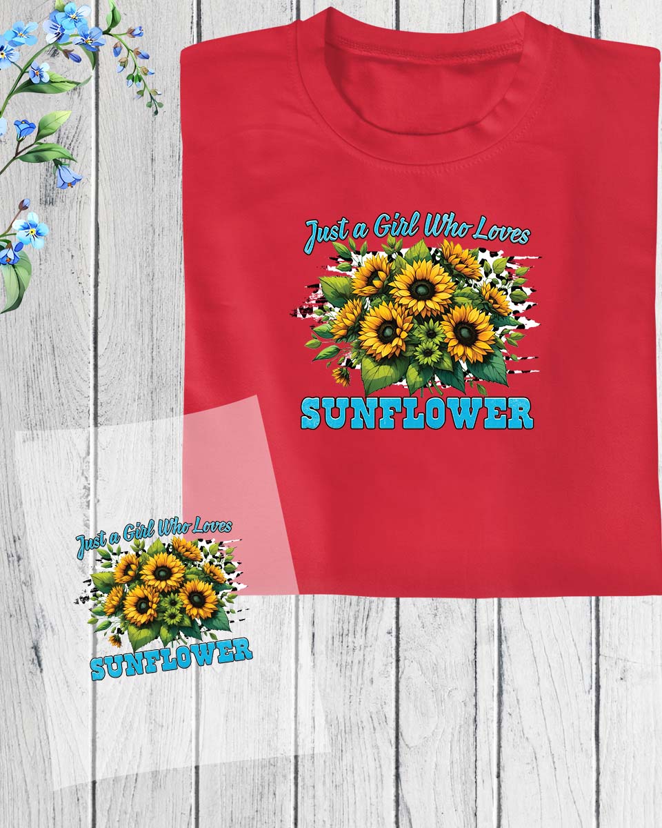 Sunflower girt Shirt DTF Transfer Film