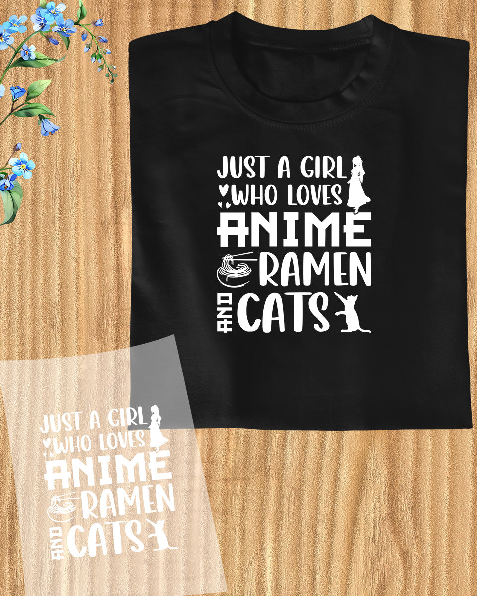 Anime Ramen and Cats DTF Transfer