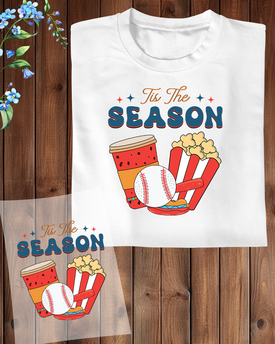 Tis The Season Gift Baseball DTF Transfer Film