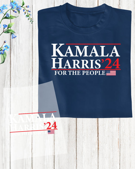 Kamala harris USA 24 For the People DTF Transfer Film