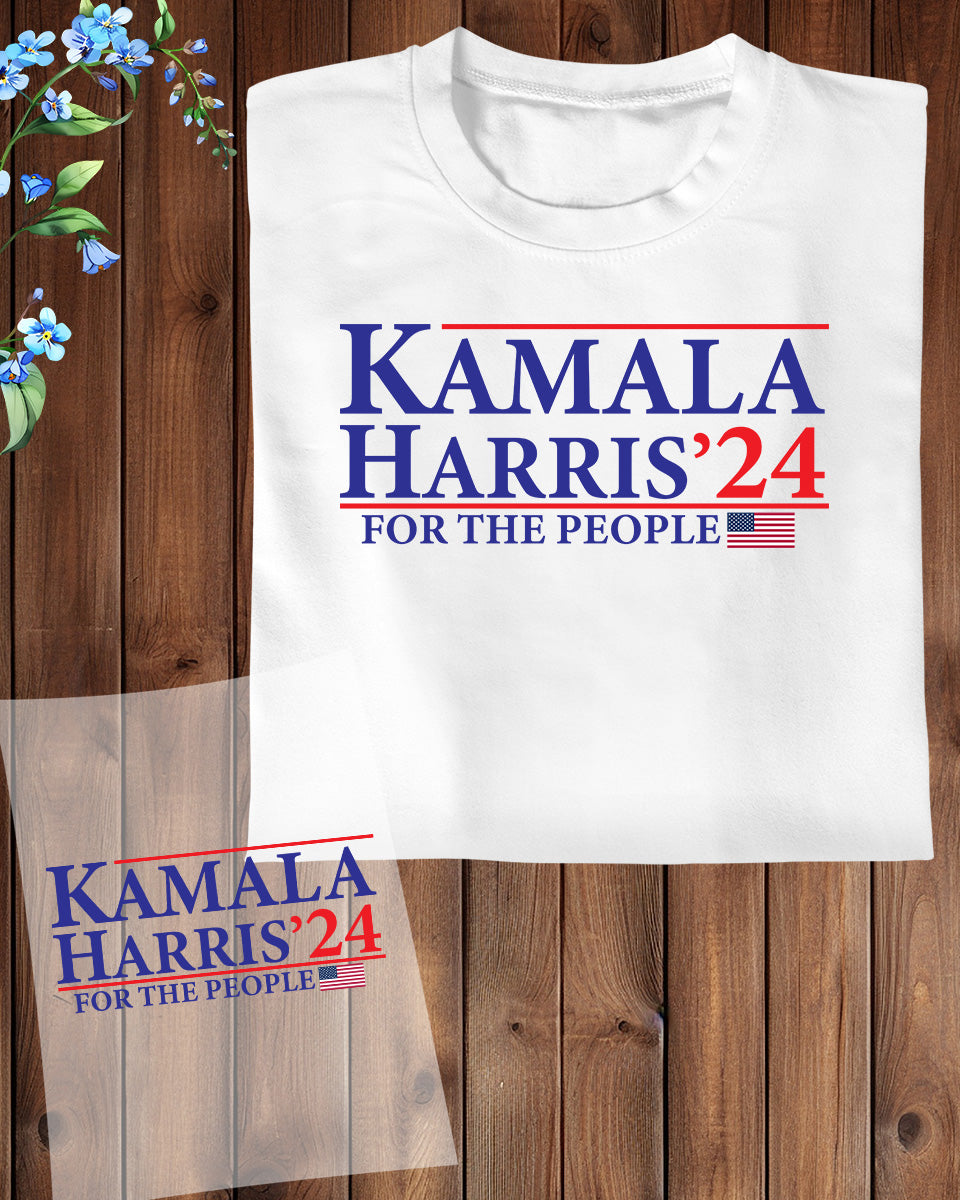 Kamala harris 24 For the People DTF Transfer Film