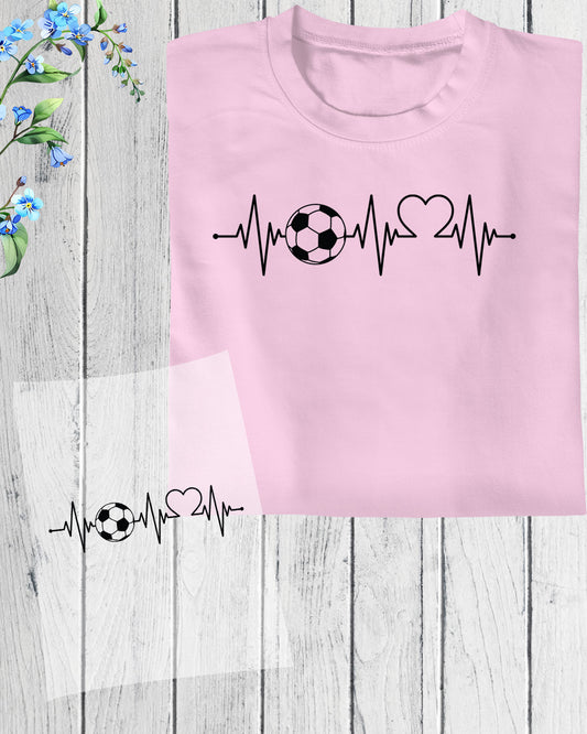 Soccer Heart Trendy DTF Transfer Film