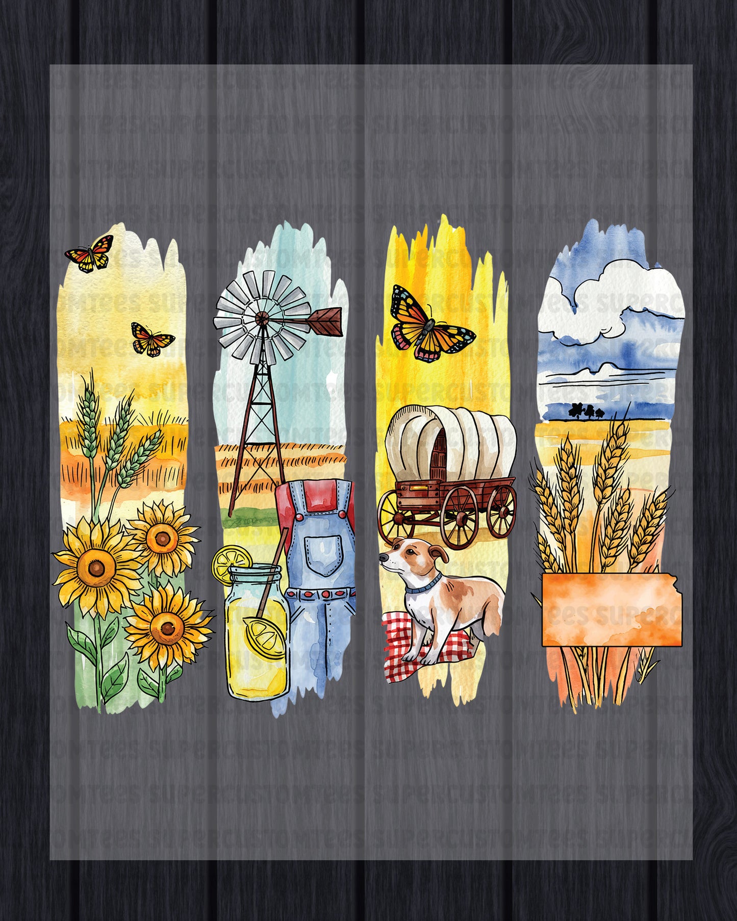 Kansas DTF Heat Transfer Ready to Press