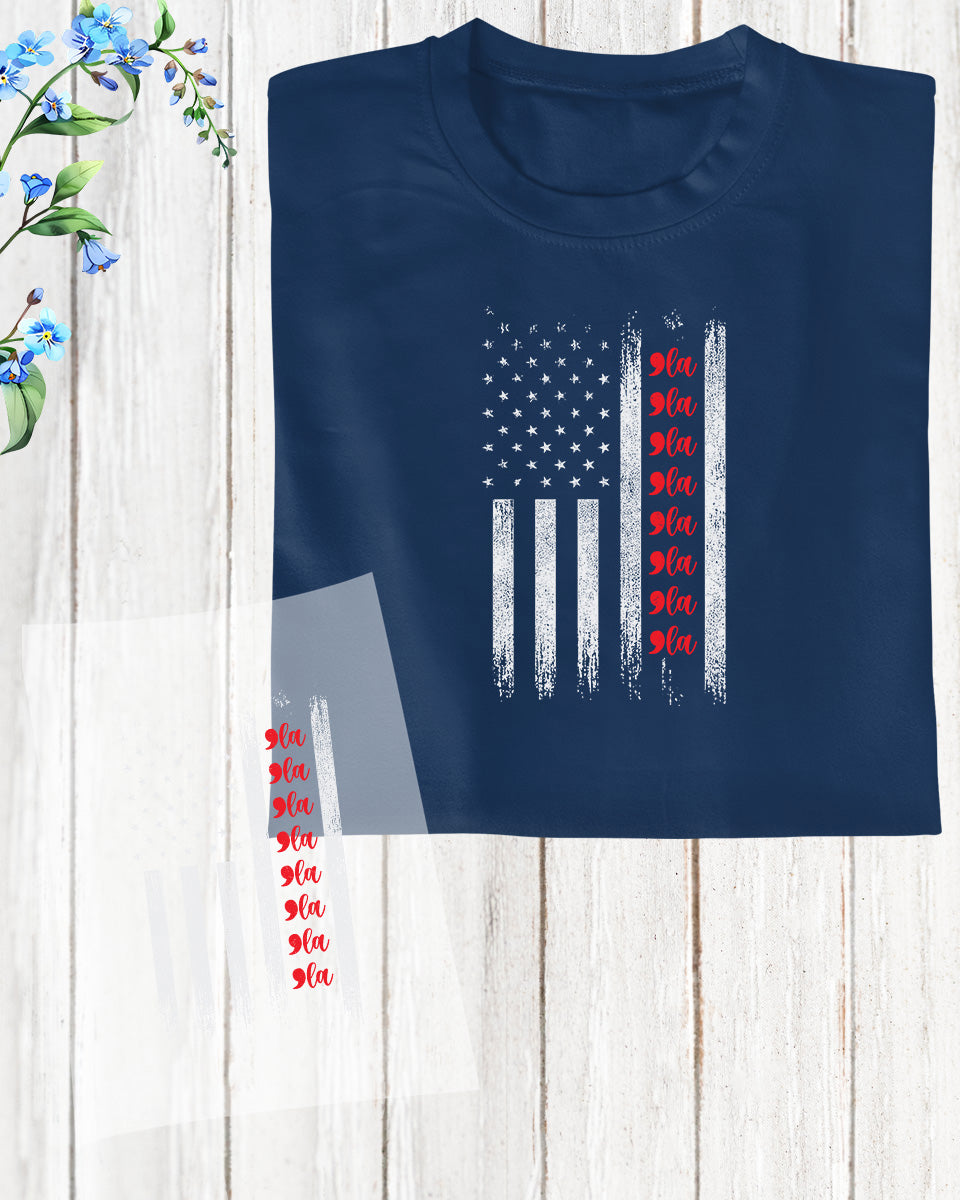 Kamala Harris 'LA USA Flag DTF Transfer Film