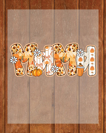 Fall Pumpkin Mama Leopard Pumpkin DTF Transfer
