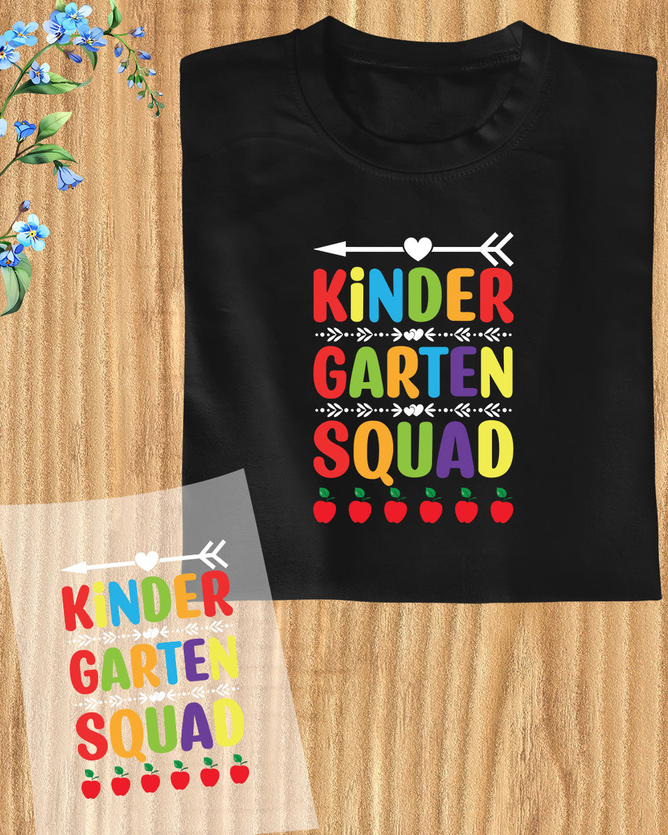 Kindergarten Squad Gift DTF Transfer Film