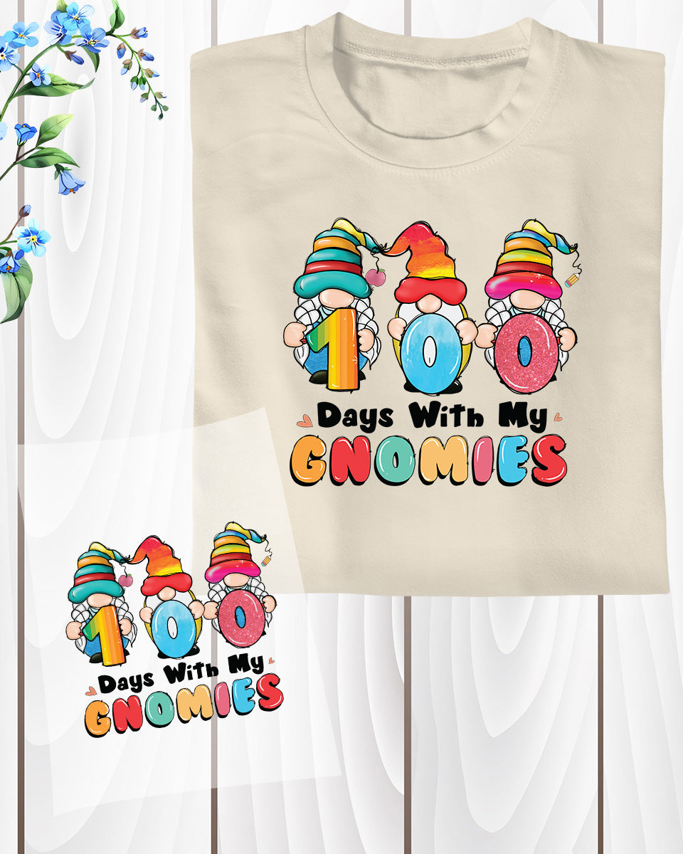 100 Days With My Gnomies DTF Transfer Film