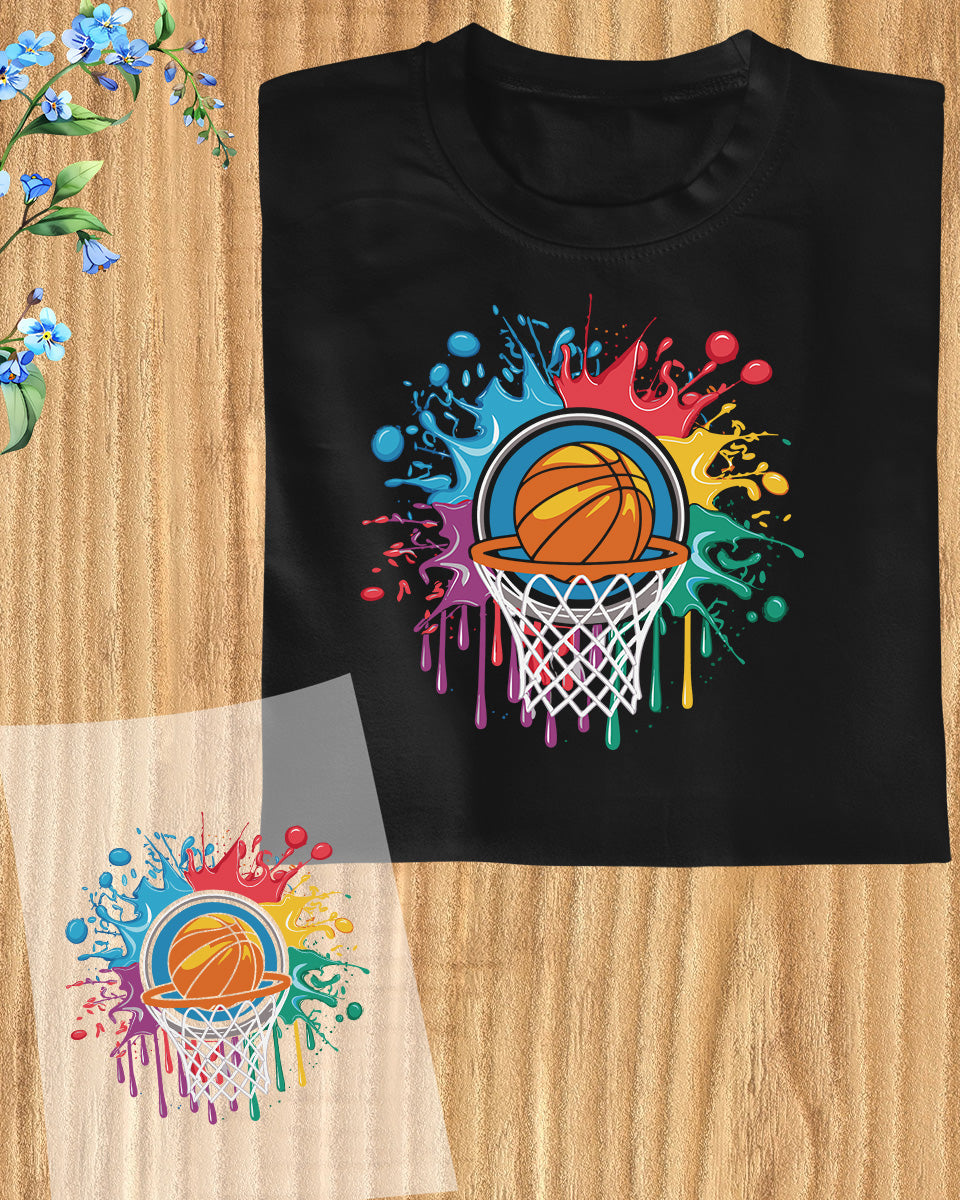 Colorful Basketball DTF Transfer Film