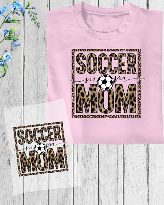 Soccer Mom Leopard Print DTF Transfer Film