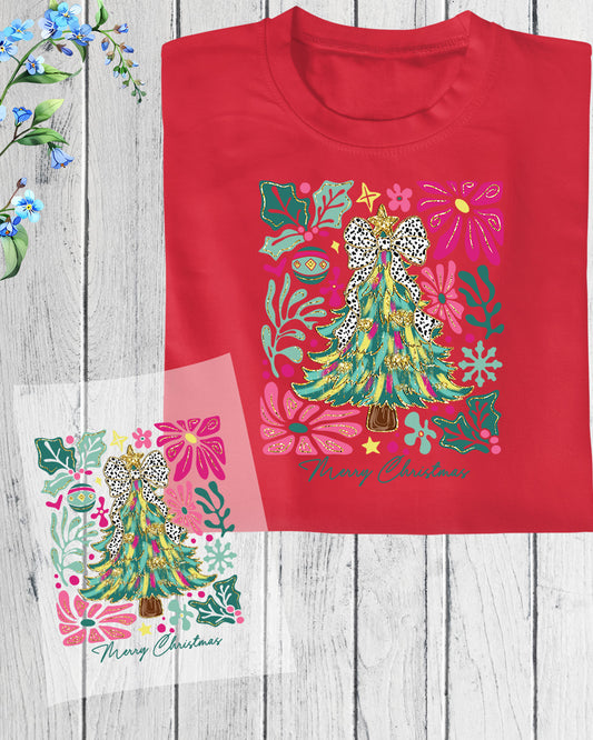 Boho Christmas Tree DTF Transfer Film