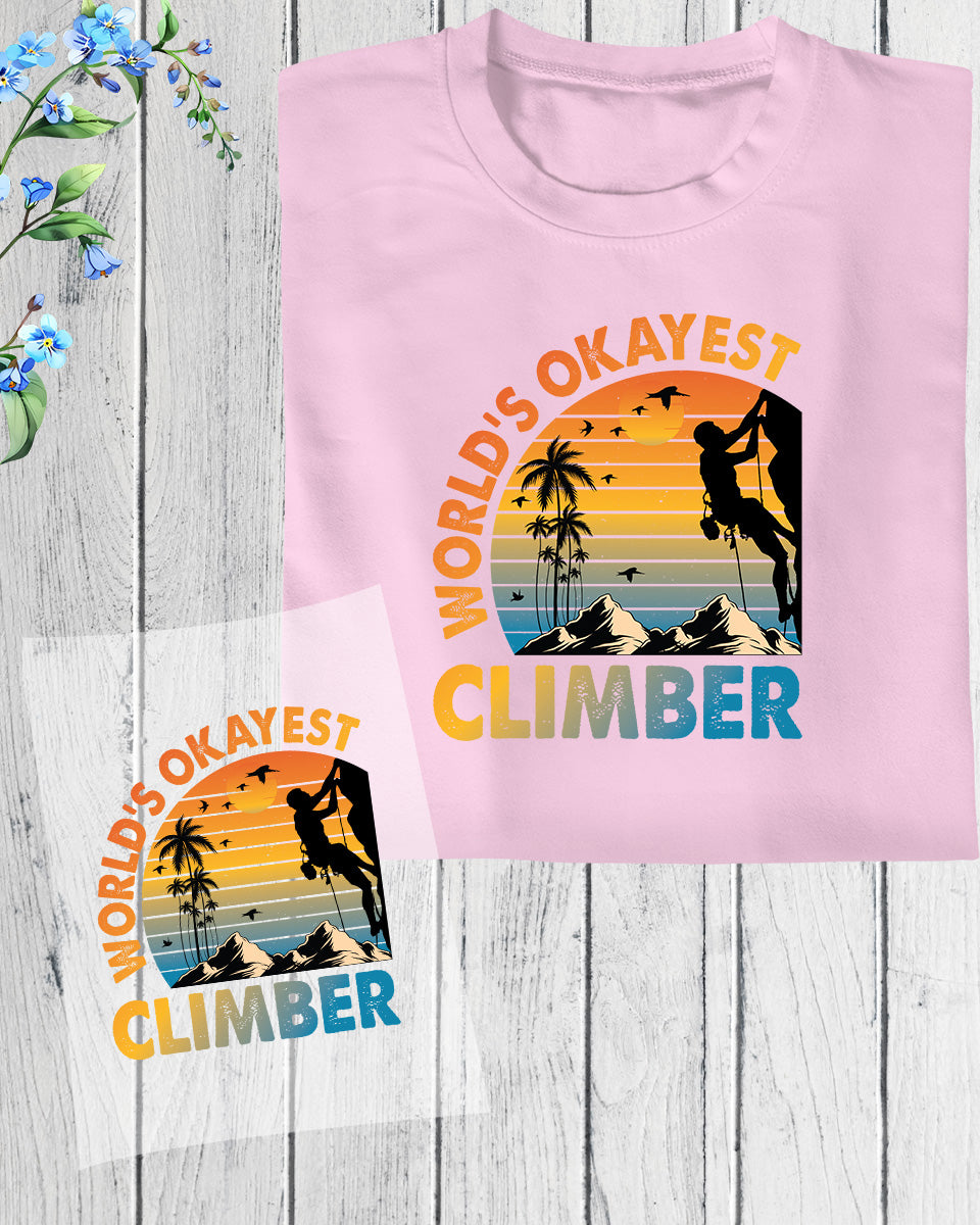 World's Okayest Climber DTF Transfer Sheets