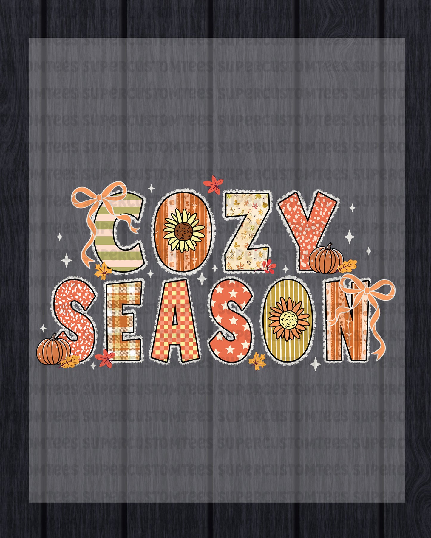 Lace Cozy Season DTF Transfer Ready to Press