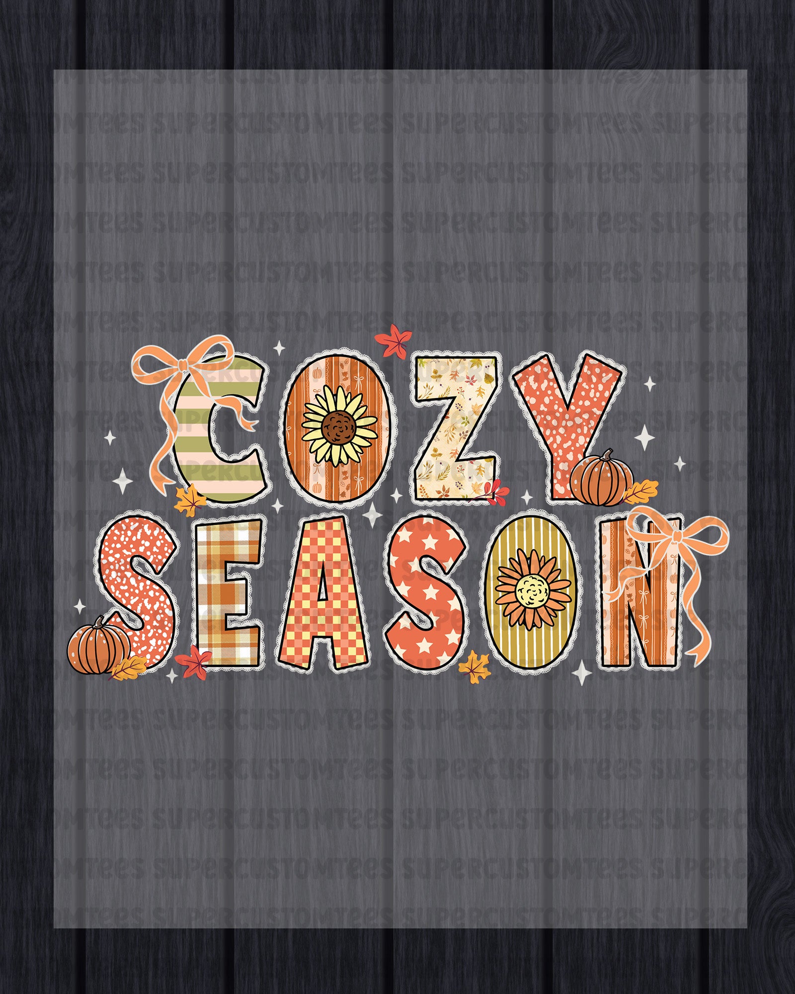 Lace Cozy Season DTF Transfer Ready to Press
