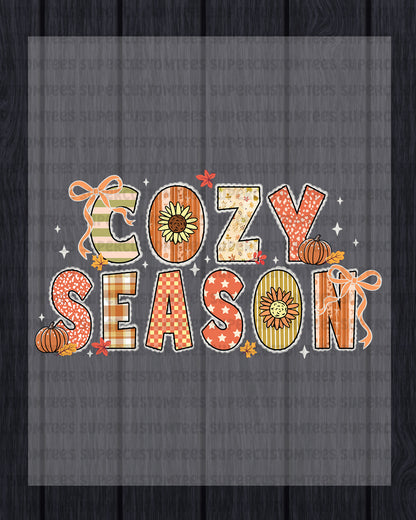 Lace Cozy Season DTF Transfer Ready to Press