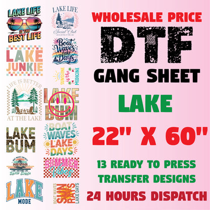 Lake Life DTF Transfer Gang sheet