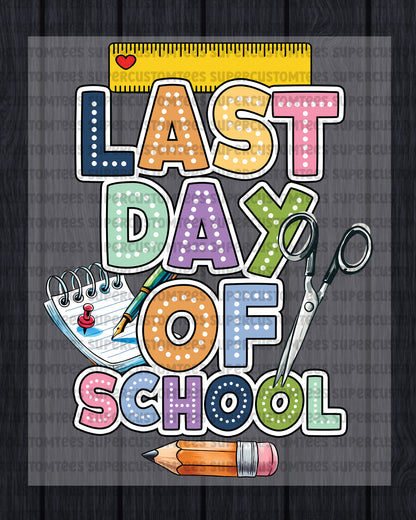 Last Day of School Iron on Transfers for Shirts