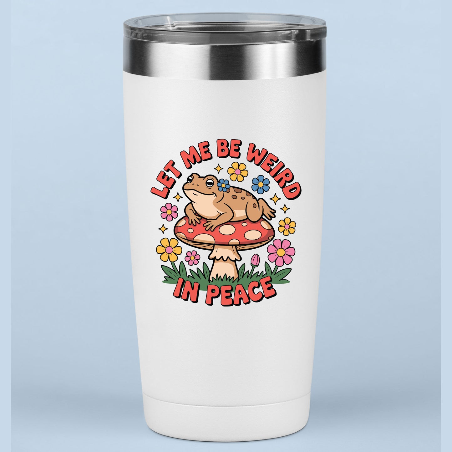 Funny Frog DTF Transfer Ready to Press, Let Me Be Weird in Peace Sarcastic Heat Transfer For Shirt, Frog Cartoon UV Sticker Prints