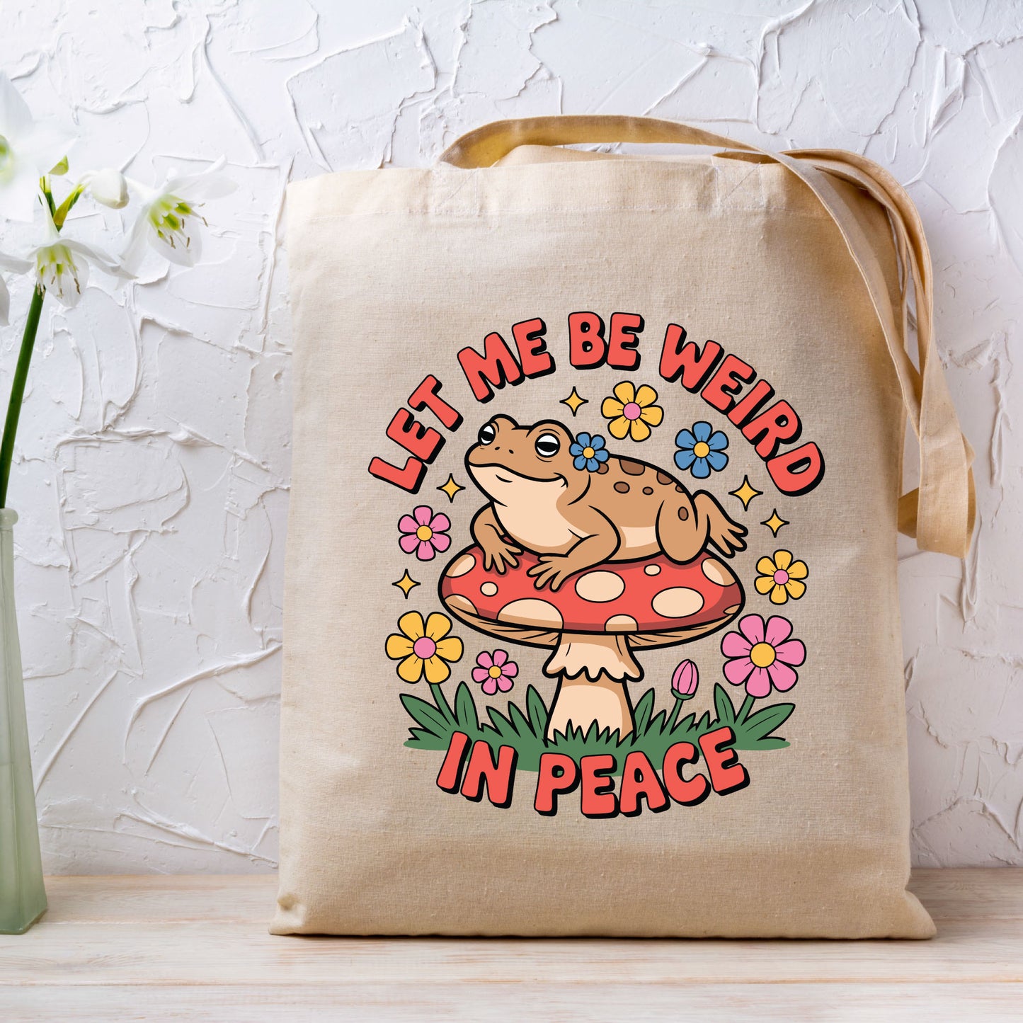 Funny Frog DTF Transfer Ready to Press, Let Me Be Weird in Peace Sarcastic Heat Transfer For Shirt, Frog Cartoon UV Sticker Prints