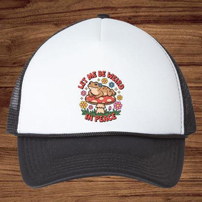 Funny Frog DTF Transfer Ready to Press, Let Me Be Weird in Peace Sarcastic Heat Transfer For Shirt, Frog Cartoon UV Sticker Prints