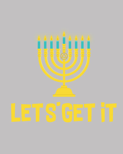 Lets Get It Hanukkah DTF Transfer Film