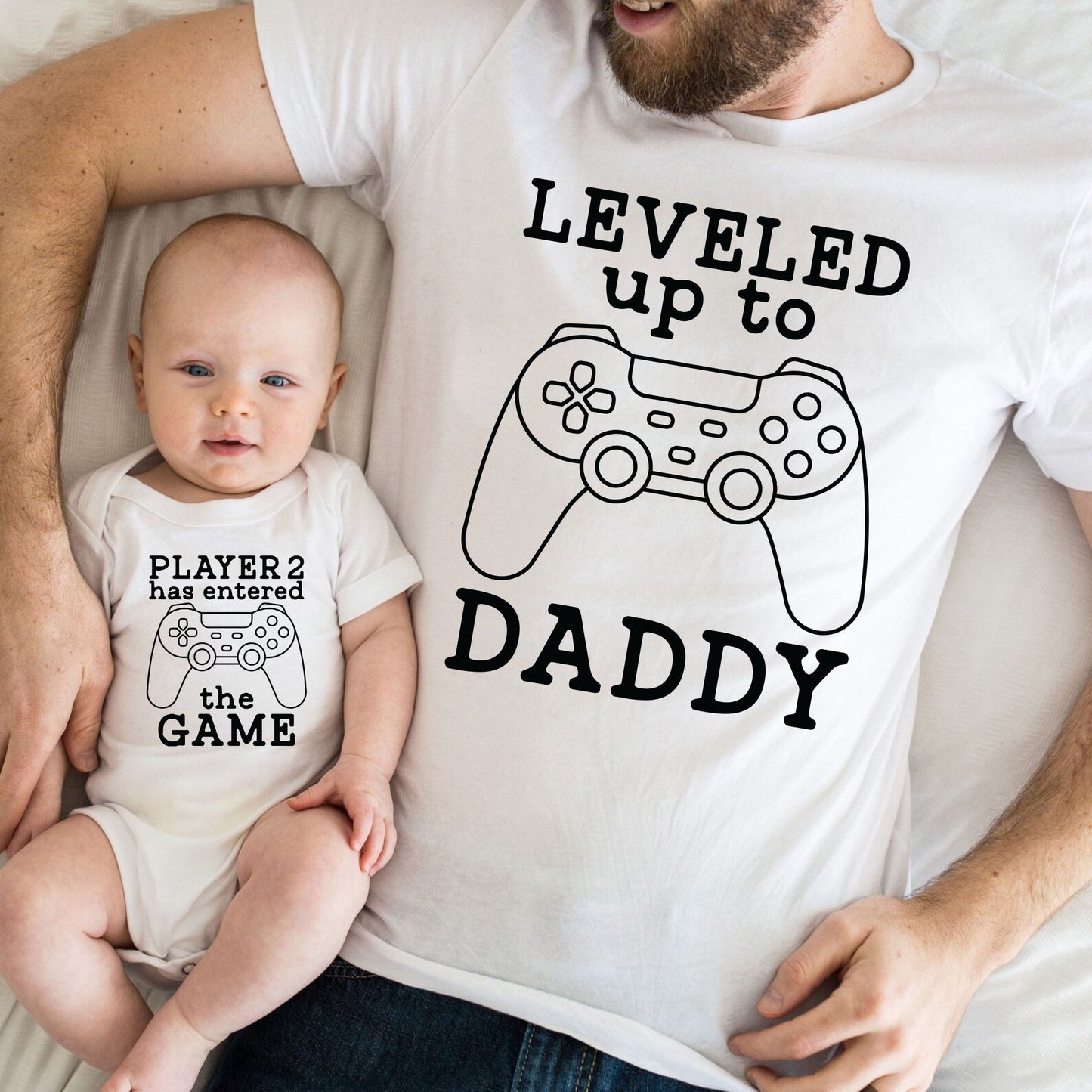 Leveled Up to Daddy and Player 2 Has Entered Gamer Shirts