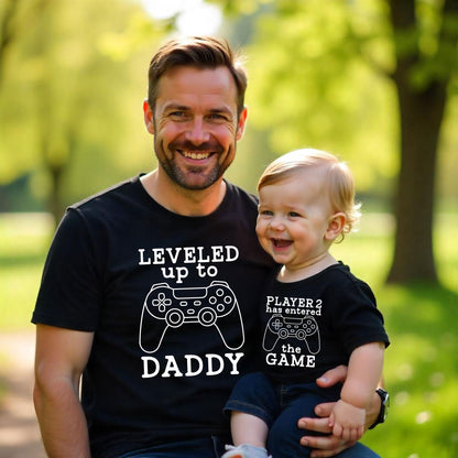 Leveled Up to Daddy and Player 2 Has Entered Gamer Shirts