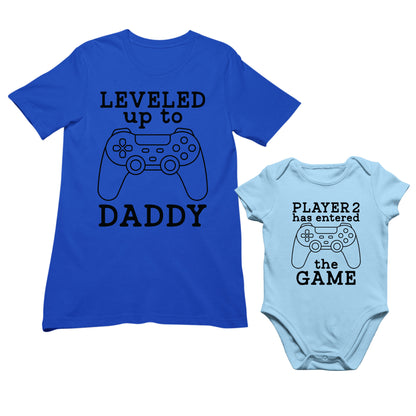 Leveled Up to Daddy and Player 2 Has Entered Gamer Shirts