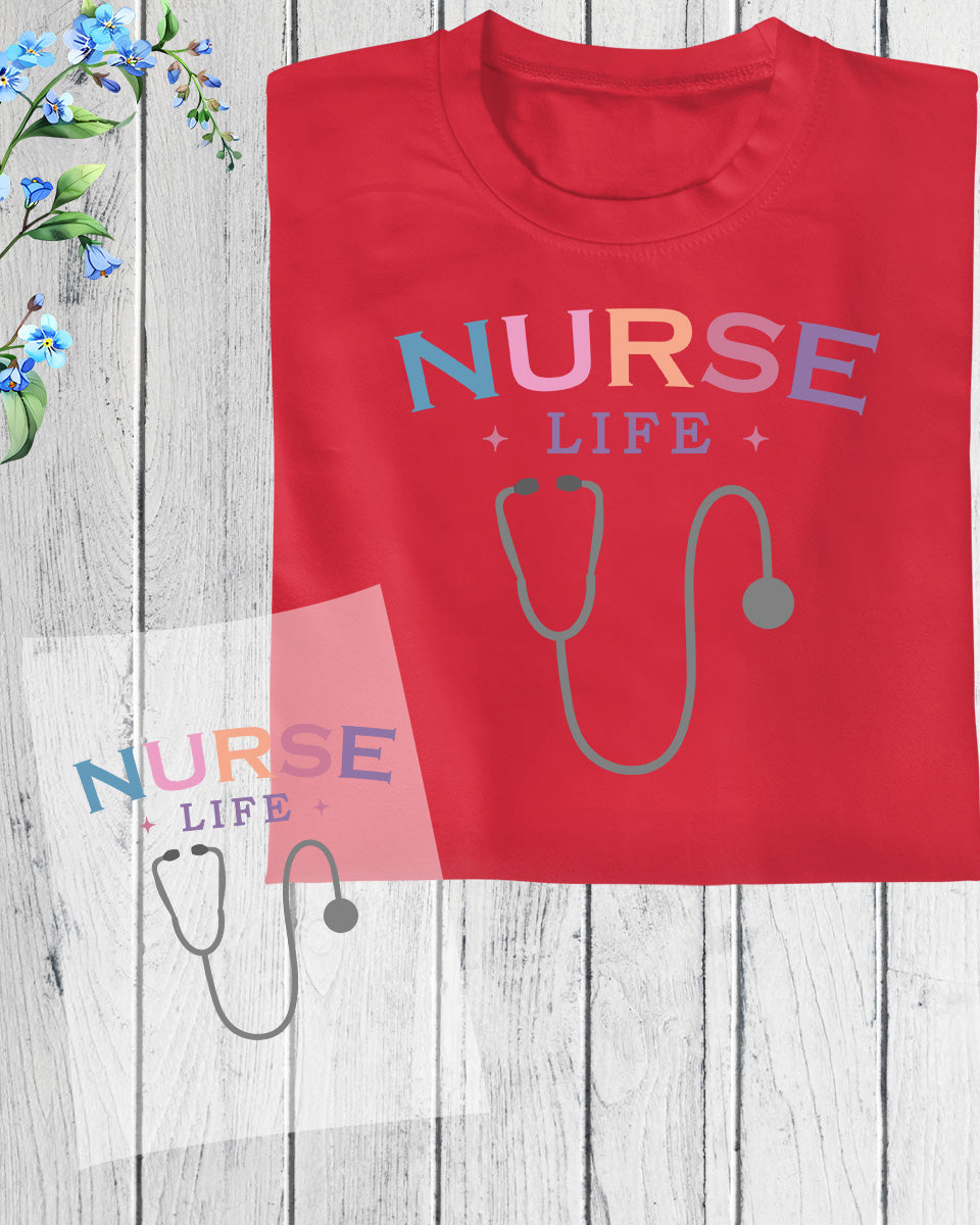 Nurse Life DTF Transfer Film