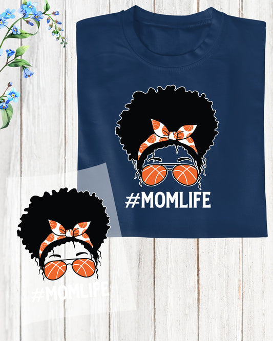 Basketball Black Mom Life DTF Transfer Film