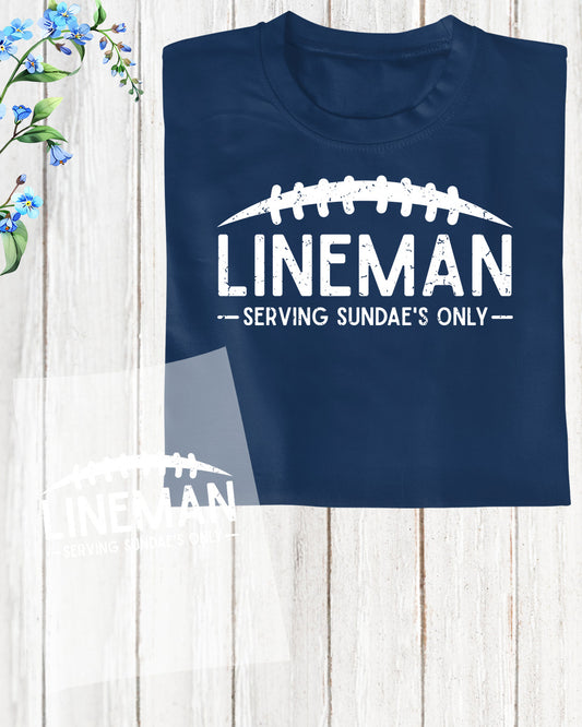 Lineman Serving Sundae's Only DTF Transfer Film