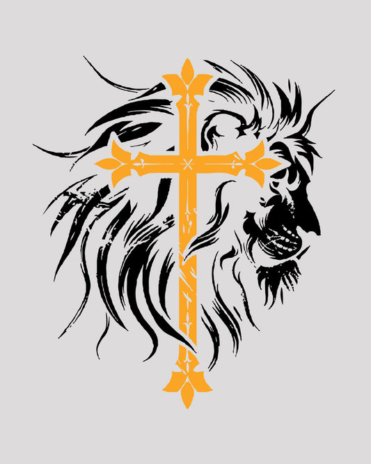 Lion of Cross Christian DTF Transfer Film