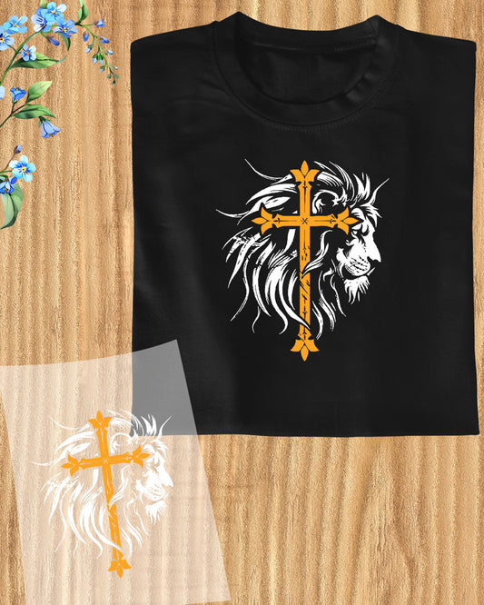 Lion of Cross Christian DTF Transfer
