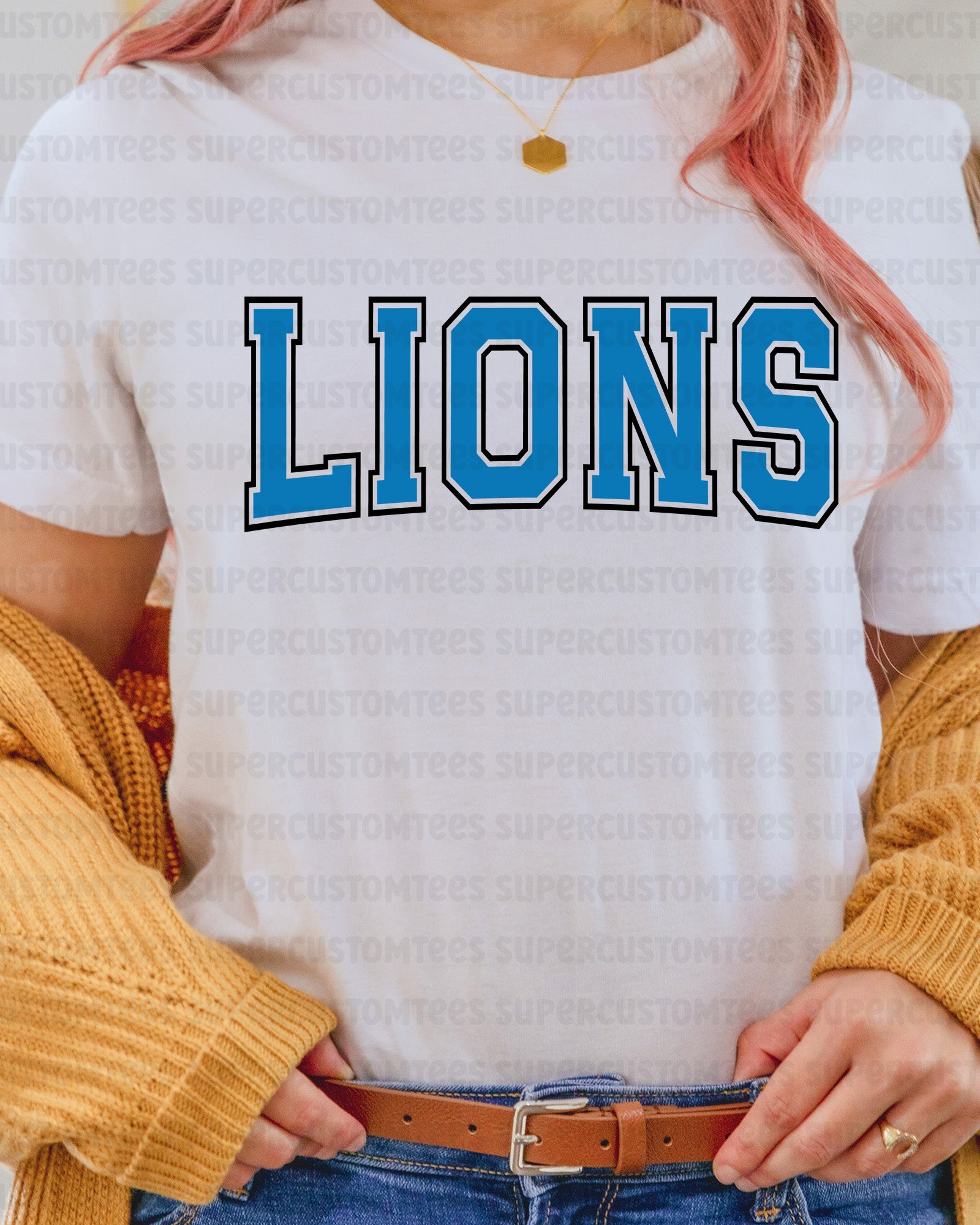 Lions DTF Transfer Ready to Press