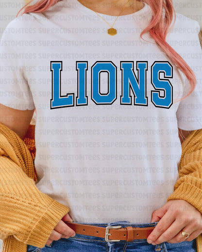 Lions DTF Transfer Ready to Press