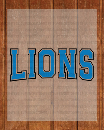 Lions DTF Transfer Ready to Press