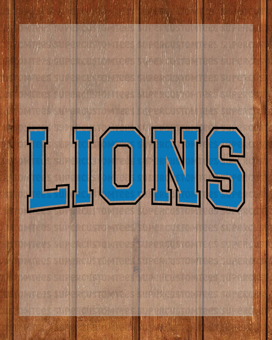 Lions DTF Transfer Ready to Press