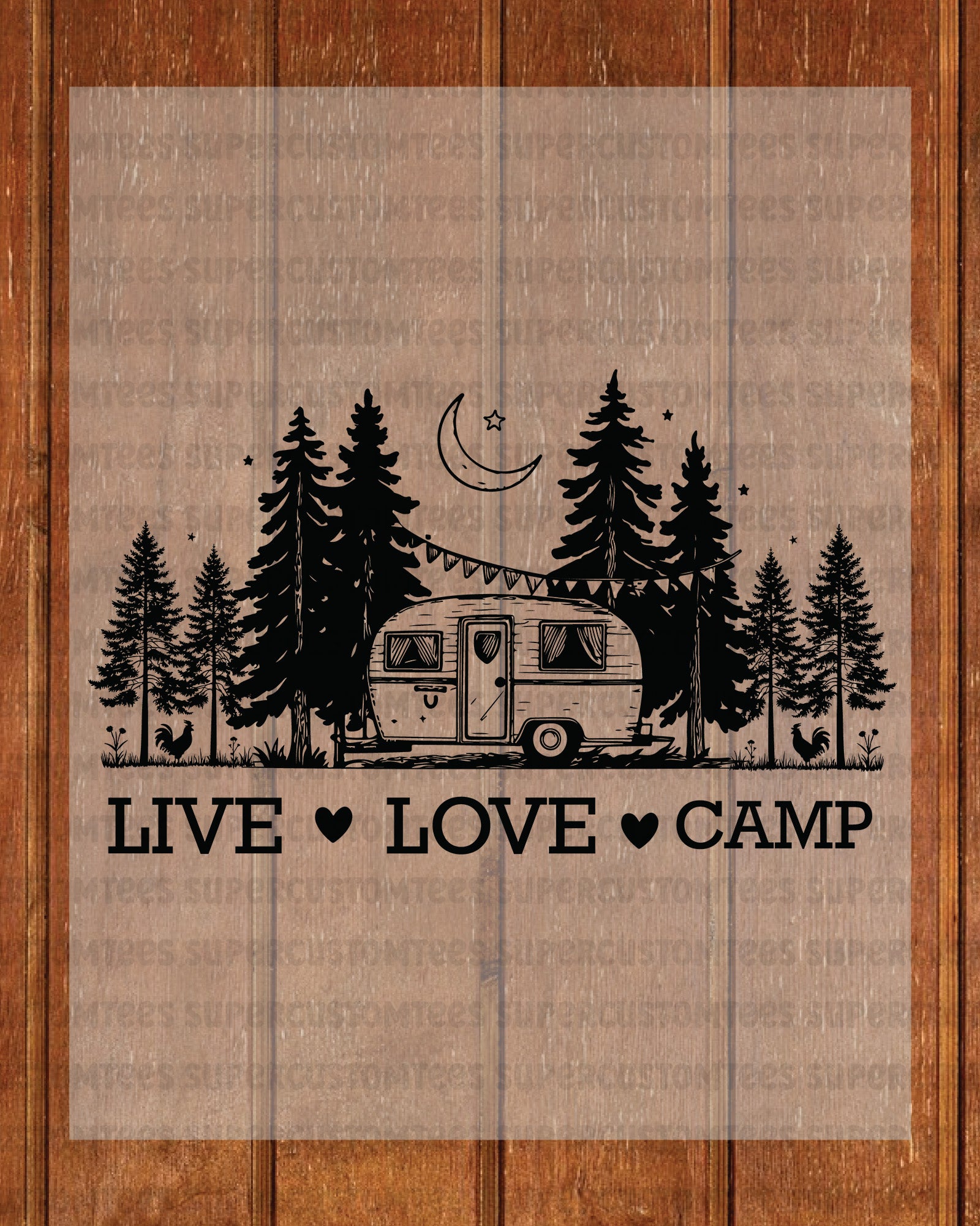 Live Love Camp Heat Transfer for Shirt