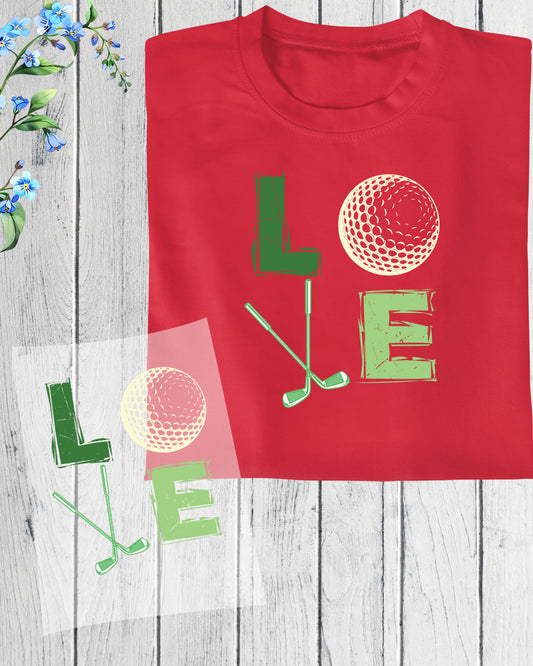 Love Golf DTF Transfer Film