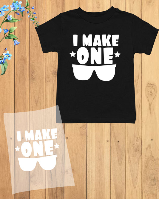 I Make One Look Cool Baby Boys 1st Birthday DTF Transfer Film
