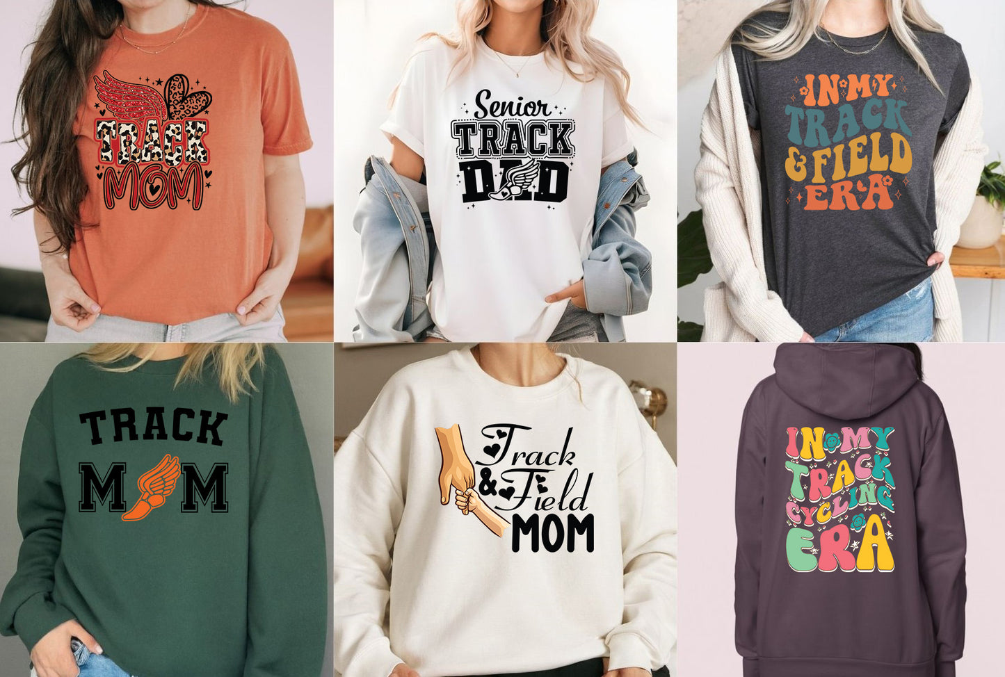 Loud and Proud Track Mom DTF Transfer Premade Gangsheet
