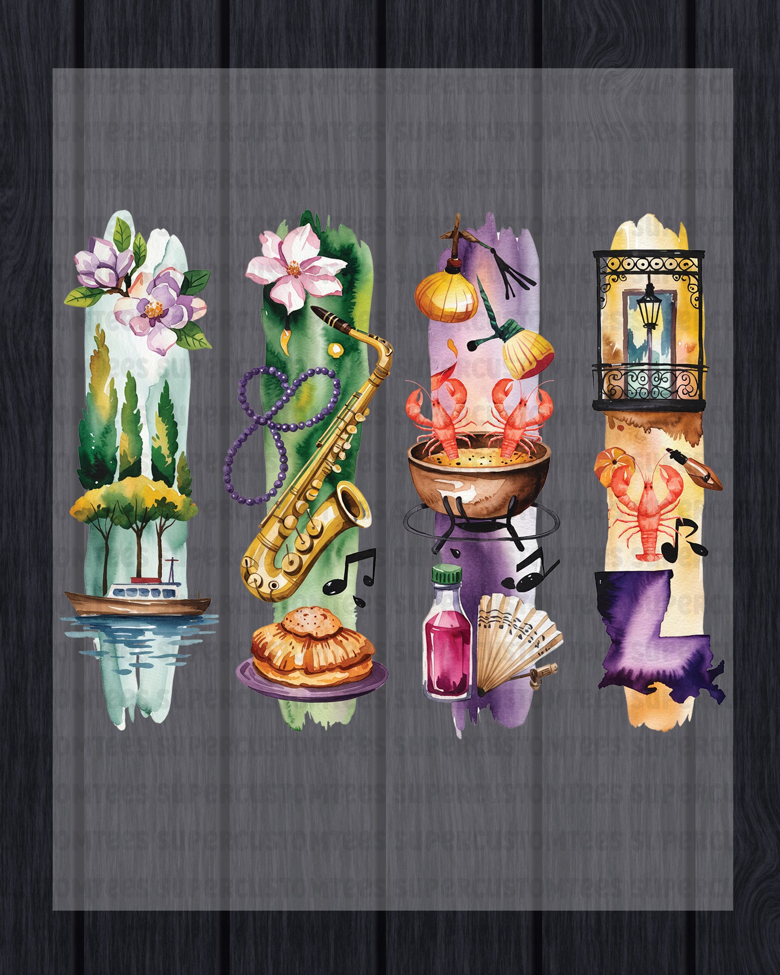 Louisiana DTF Transfer Ready to Press