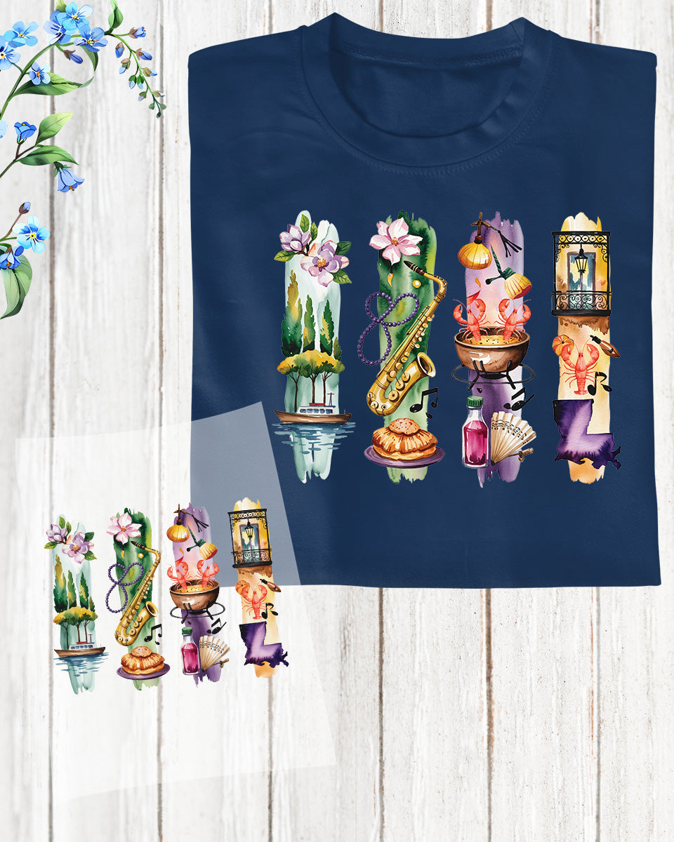 Louisiana DTF Transfer Ready to Press