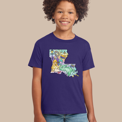 Louisiana Mardi Gras 2026 Sweatshirt New Orleans Crawfish Carnival Shirt for Family NOLA Festival Tees for Women Men and Kids Gifts