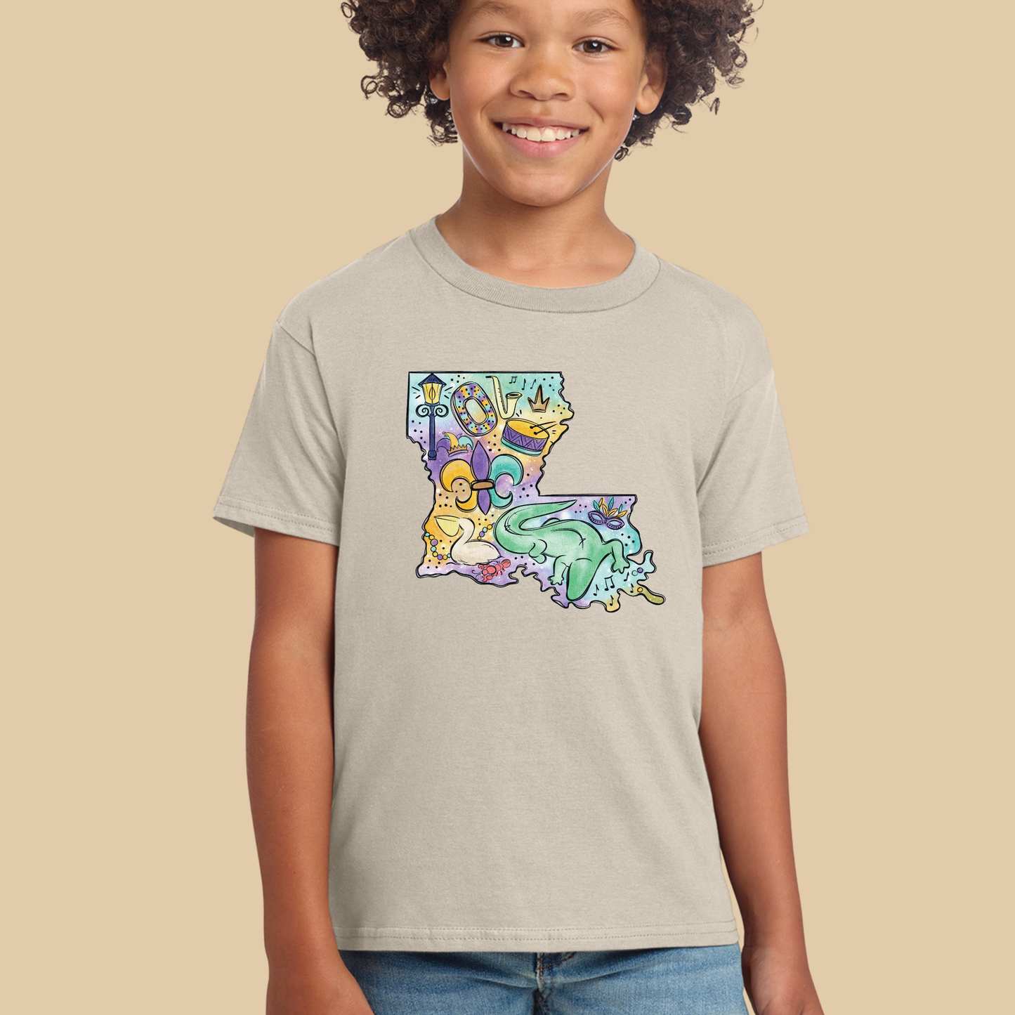 Louisiana Mardi Gras 2026 Sweatshirt New Orleans Crawfish Carnival Shirt for Family NOLA Festival Tees for Women Men and Kids Gifts