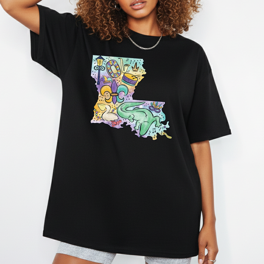 Louisiana Mardi Gras 2026 Sweatshirt New Orleans Crawfish Carnival Shirt for Family NOLA Festival Tees for Women Men and Kids Gifts