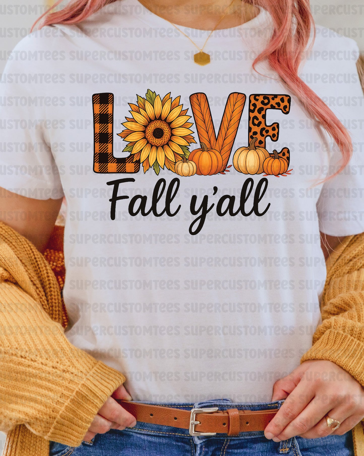Love Fall Yall DTF Transfer Ready to Press